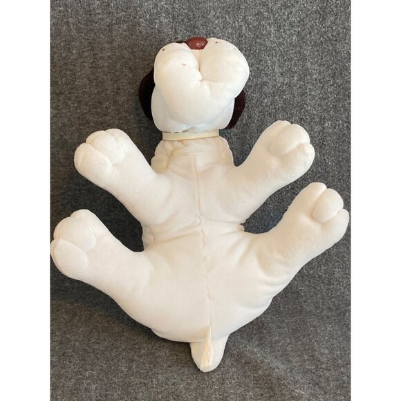 VTG Tonka Pound Puppies White Brown Spots Puppy Dog White Collar Plush lovey - Picture 14 of 16